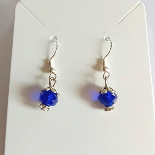 Boucles d'oreilles "éclat saphir"