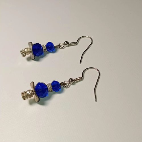 Boucles d'oreilles bleu nuit