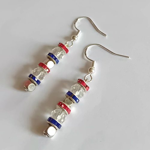 Boucles d'oreilles fantaisies multicolore