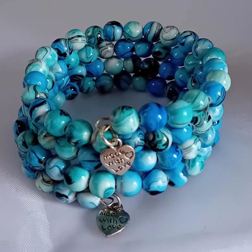 Bracelet "bleu infini"