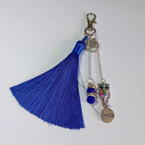 Bijou de sac et sa chouette multicolore