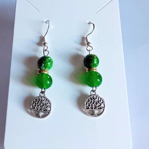 Boucles d'oreilles "arbre de vie" – éclat de nature
