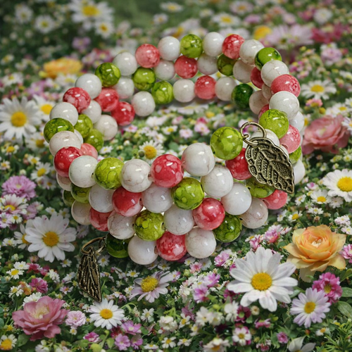 Bracelet multi rangs “feuilles de douceur”