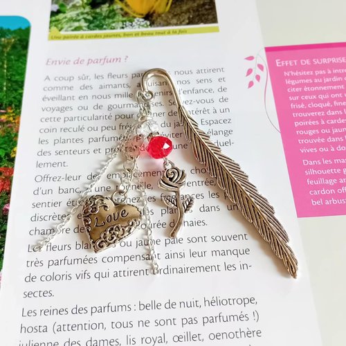 Marque-page – cristal rouge