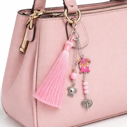 Bijou de sac – pompon tortue chic