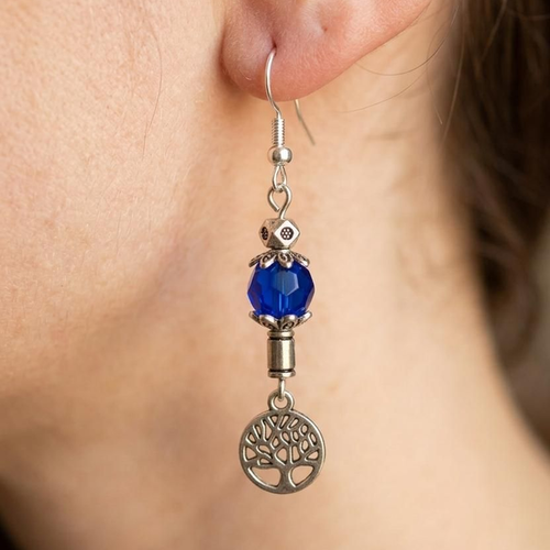 Boucles d’oreilles pendantes –arbre de vie