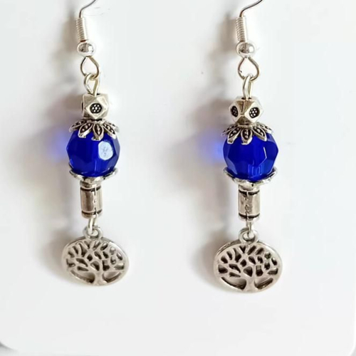 Boucles d’oreilles pendantes –arbre de vie