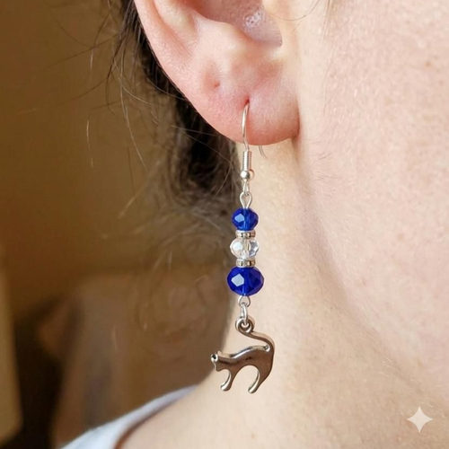 Boucles d'oreilles un amour de chat