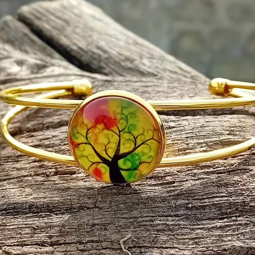 Bracelet rigide arbre de vie
