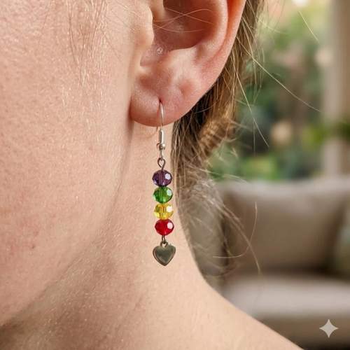 Boucles d'oreilles "éclat multicolore"
