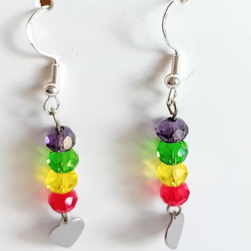 Boucles d'oreilles "éclat multicolore"