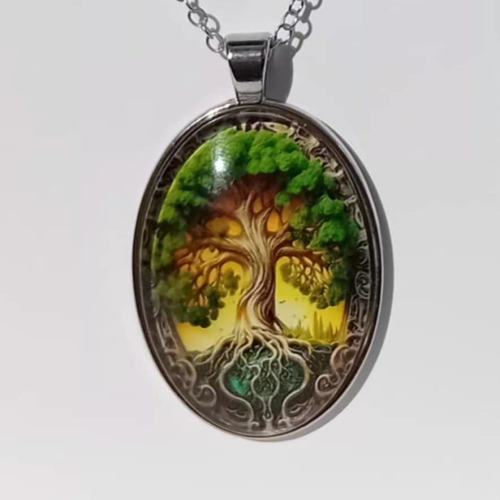 Collier médaillon "arbre de vie" –