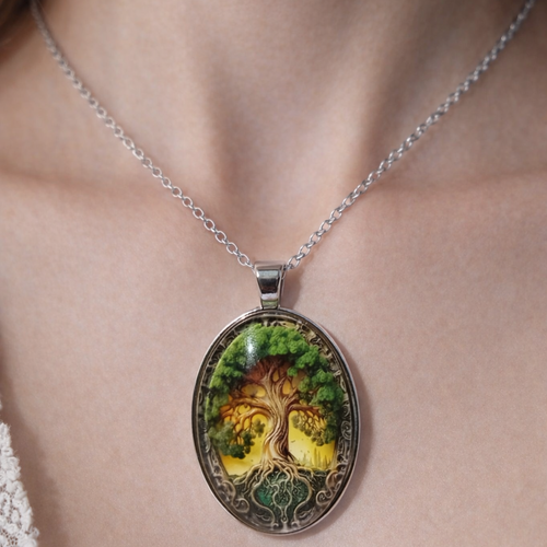 Collier médaillon "arbre de vie" –