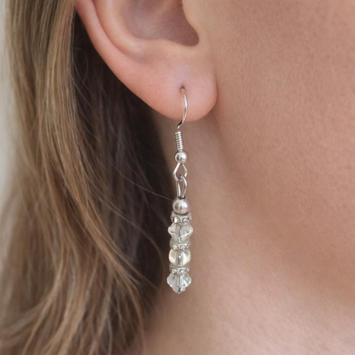 Boucles d'oreilles élégance cristal