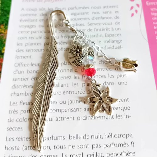 Marque-page plume "éclat floral"