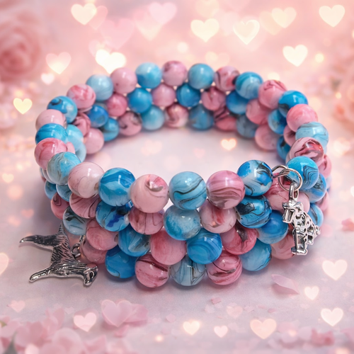 Bracelet multi rangs "lagon & tendresse"