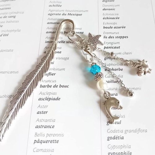 Marque-page bijou "brise marine"