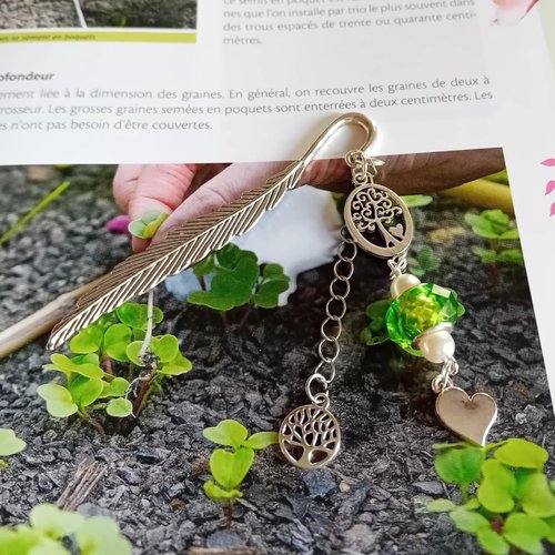 Marque page cœur romantique