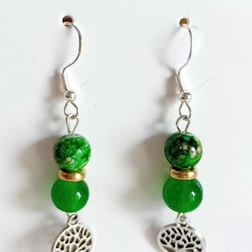 Boucles d'oreilles "équilibre végétal"