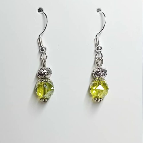 Boucles d’oreilles "éclat péridot"