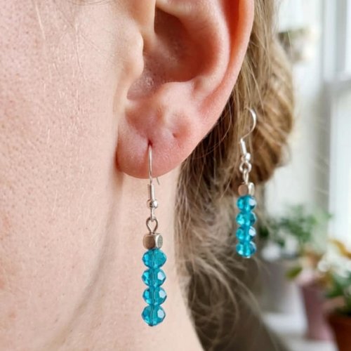 Boucles d’oreilles "lagune cristalline"