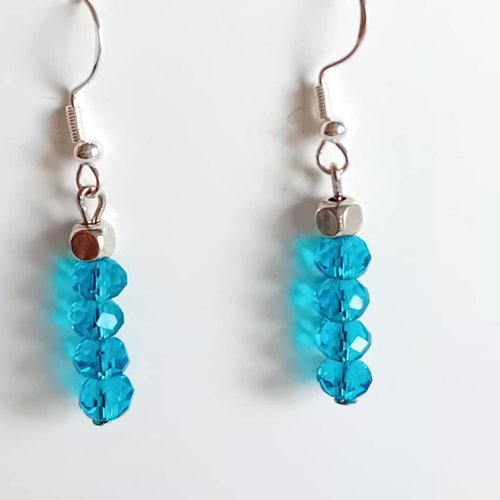 Boucles d’oreilles "lagune cristalline"