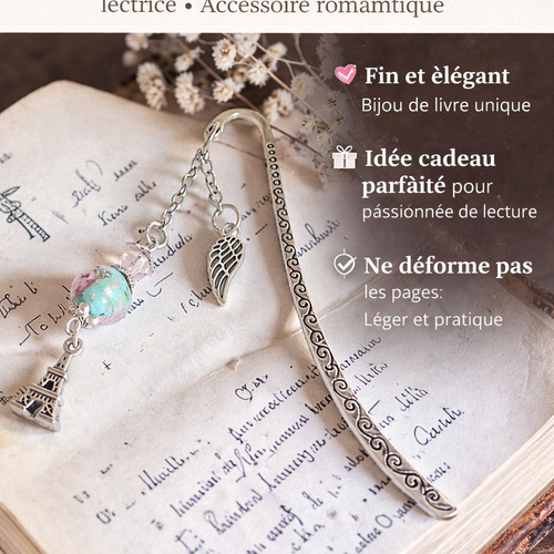 Marque-page fantaisie  paris en cristal