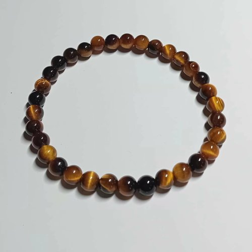 Bracelet en œil de tigre 6 mm