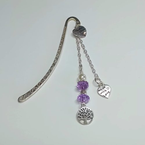 Marque-page métal “cœur & arbre de vie”