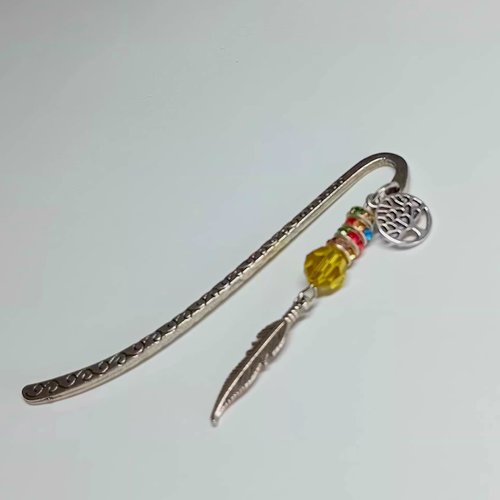 Marque-page en métal argenté allie poésie