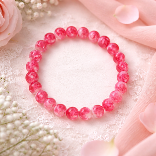 Bracelet marbré rose