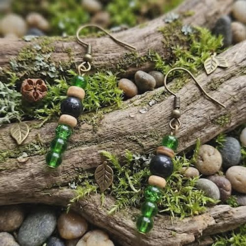 Boucles d’oreilles “nature bohème”