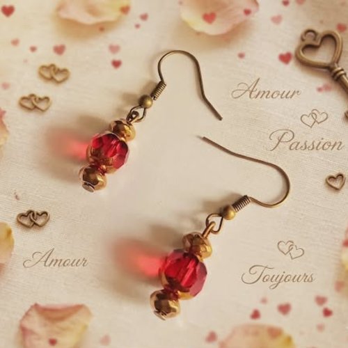 Boucles d’oreilles “amour & passion”