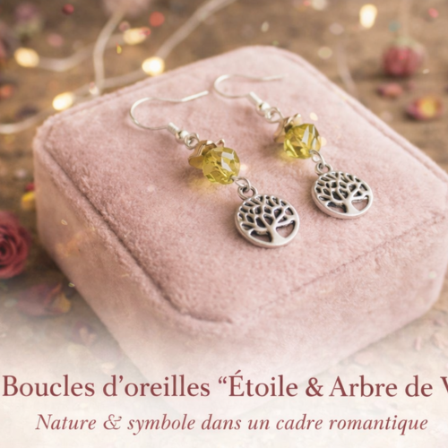 Boucles d’oreilles “étoile & arbre de vie”