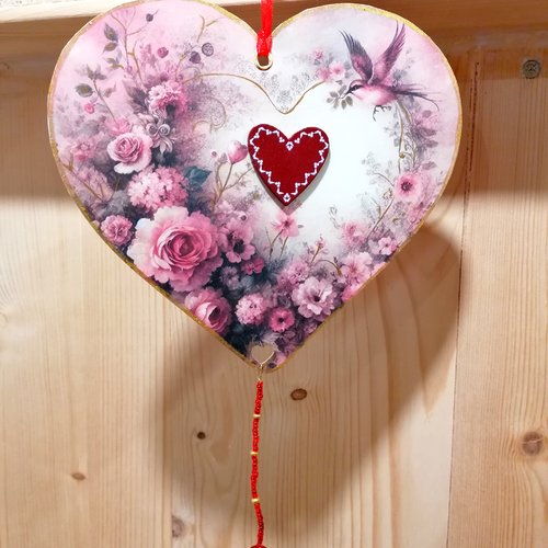 Cœur st valentin, décoration murale