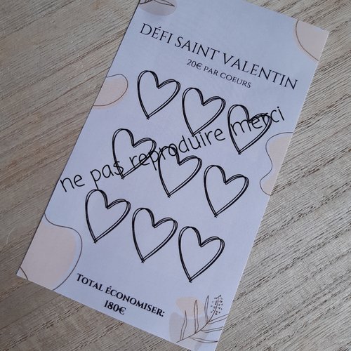 Défi budget saint valentin