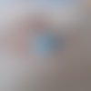 Boucle d'oreille dormeuse licorne bleu