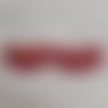 Boucles d'oreilles pompons éventails rouge foncé