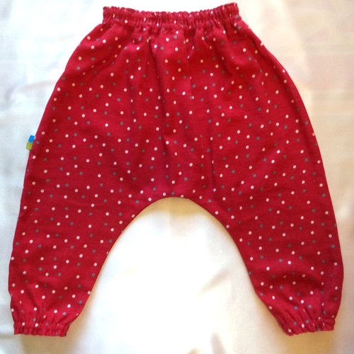 Sarouel  enfant en coton de madagascar,  pantalon enfant, taille 18/24 mois.