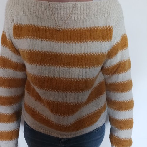 Pull femme rayé