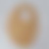 Bavoir bébé coton motif oursons et tissu éponge moutarde