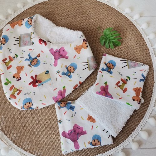 Ensemble naissance bavoir et 10 lingettes