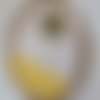 Bavoir bébé coton jaune moutarde et motif nuages