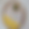 Bavoir bébé coton jaune moutarde et motif souris