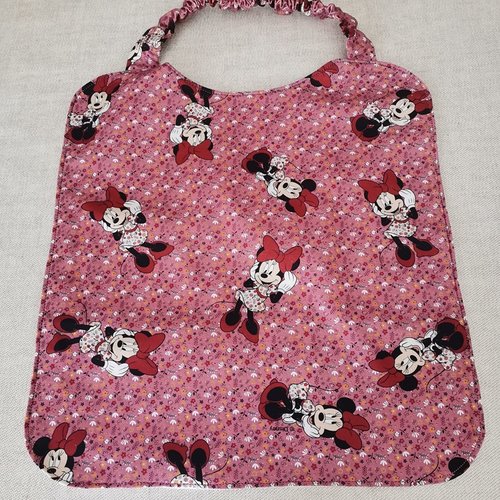 Serviette de cantine élastique motif minnie