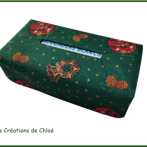 Housse pour boite à mouchoirs thème noël