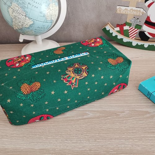 Housse pour boite à mouchoirs thème noël