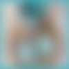 Lot de 12 lingettes démaquillantes et panier assorti - turquoise