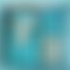 Box gant de toilette et 8 lingettes couleur bleu
