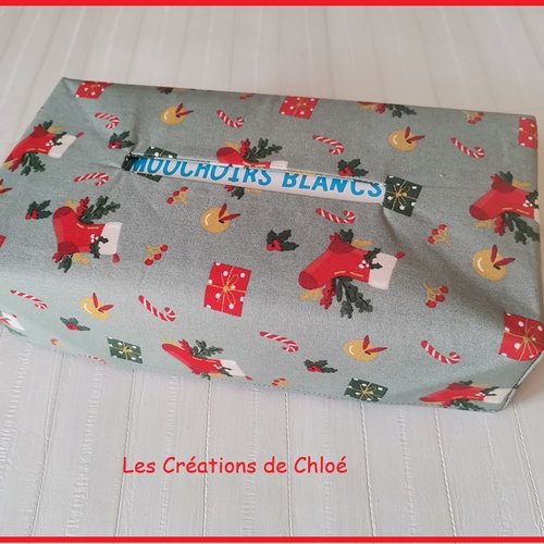 Housse pour boite à mouchoirs thème noël